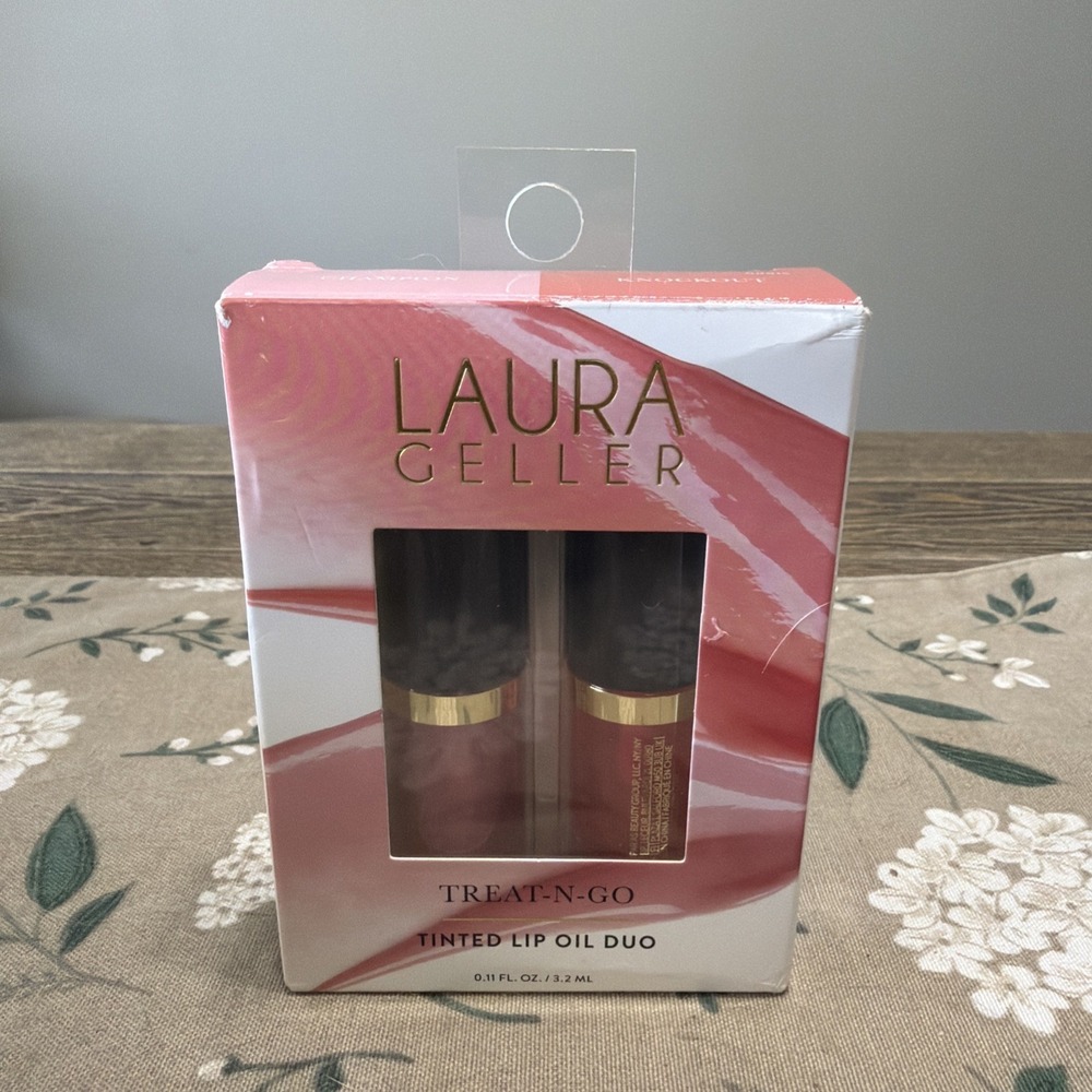 Laura Geller Treat-N-Go Hydrating Lip Oil Duo Pink Red 0.11 fl oz / 3.2 ml - Picture 1 of 3